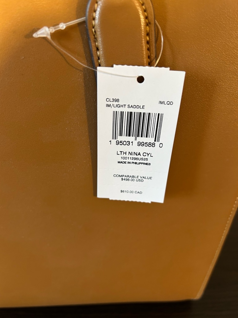 Coach Structured Tote in Tan/Caramel - Picture 5 of 6